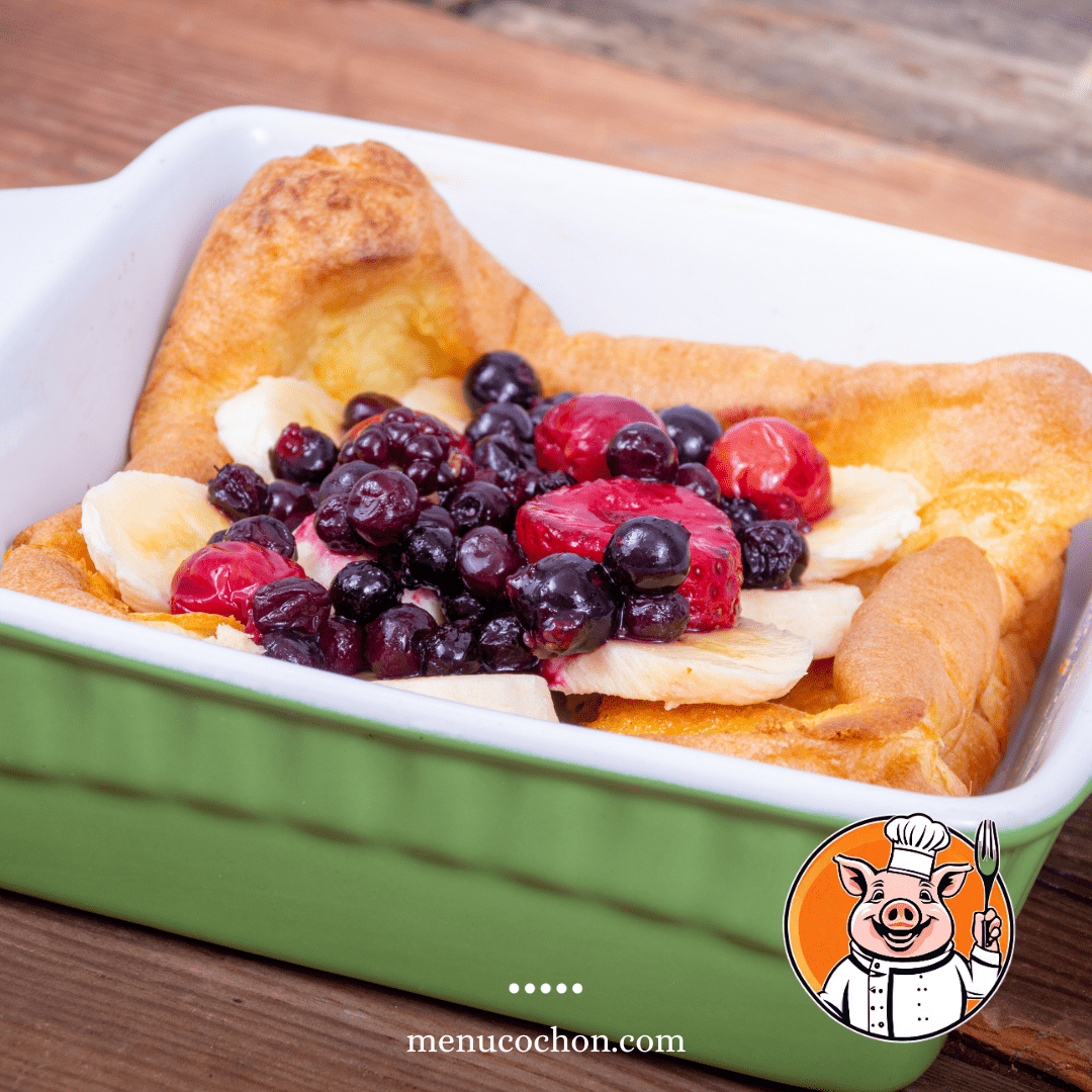 Fresh fruit pudding, menucochon.com.