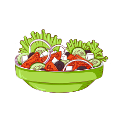 Fresh, colorful Greek salad.