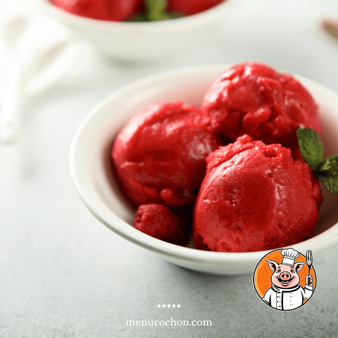 Sorbet framboise gourmand - menucochon.com