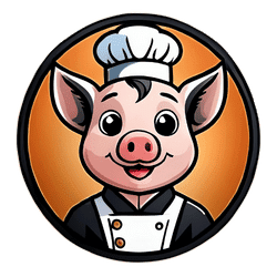 MenuCochon - Gourmet and tasty recipes Cartoon chef pig with chef's hat and uniform