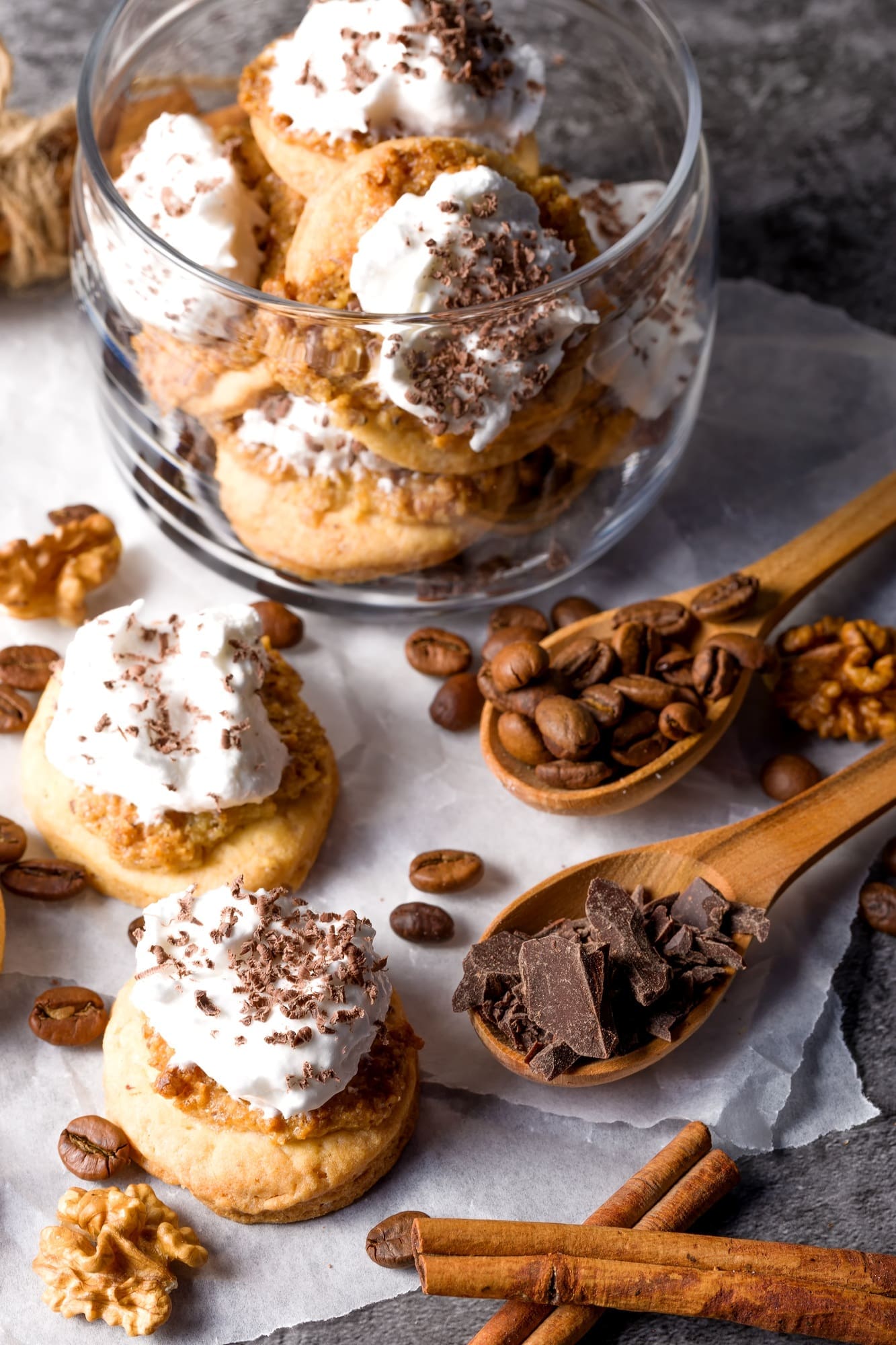 Nut cookies. Homemade shortbread cookies with meringue
