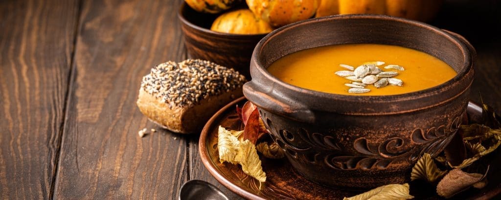 Homemade pumpkin recipe perfect for Halloween potage citrouille